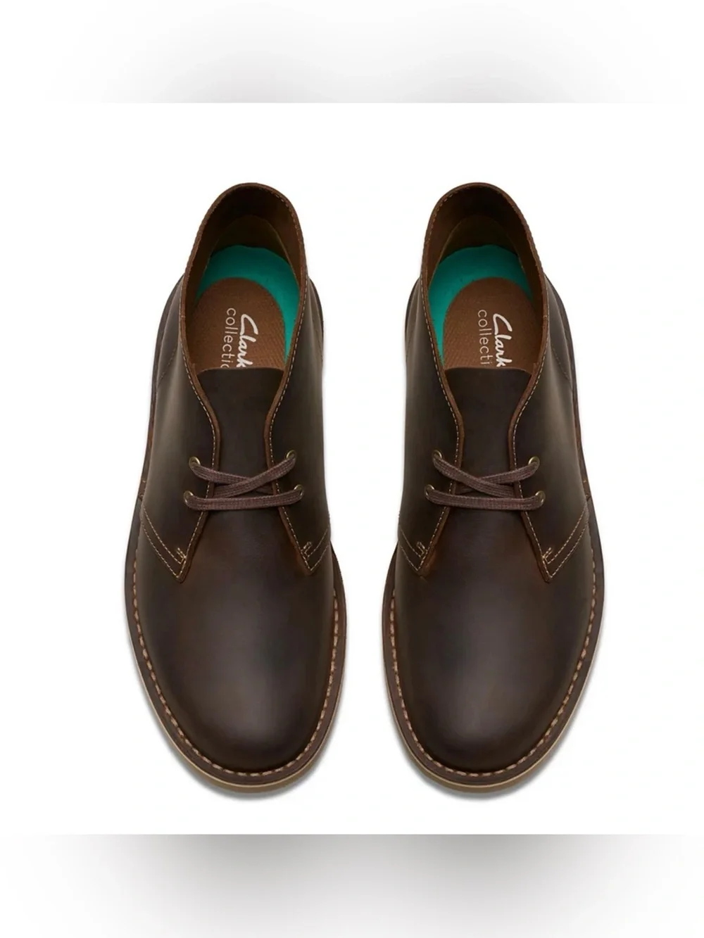 Clarks Men's Dark Brown Leather Chukka Boots Size 8.5